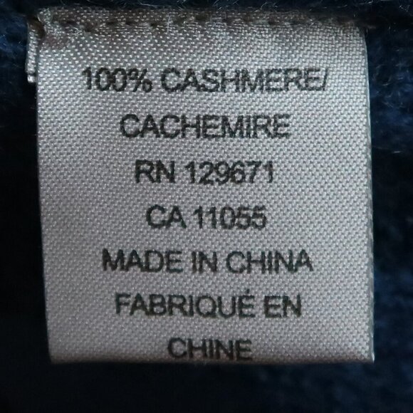 360 Cashmere Blue Cable & Open Knit Long Sleeve Boat Neck Sweater Pullover Small - Picture 10 of 12